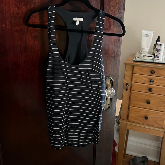 Racerback Joie Silk Top - Black Metallic Stripes - Picture 1 of 7